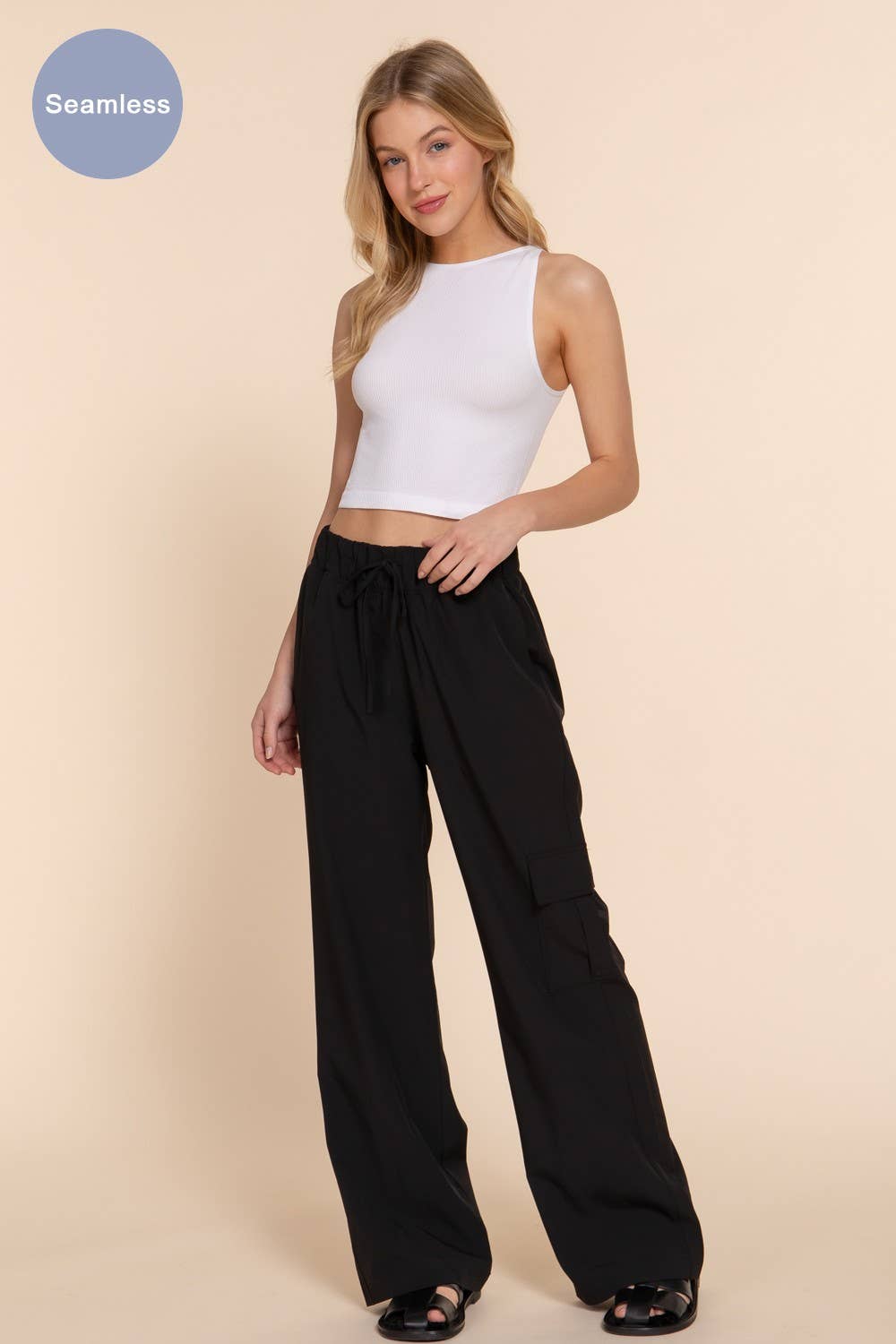 Crop Seamless Rib Tank Top