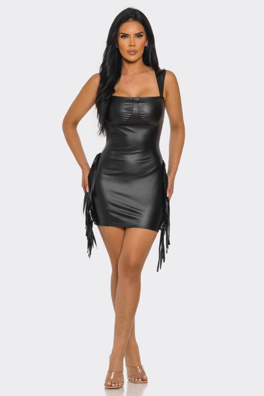 Toxica Fringe Mini Short Dress