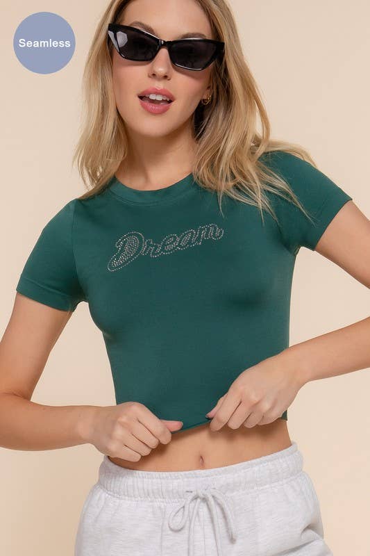 Short Sleeve Crystal Stone Dream