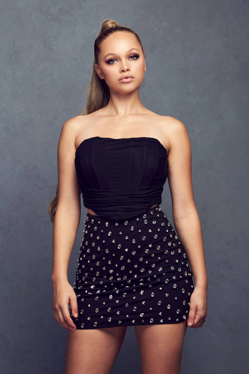 Carin Mesh Corset Top