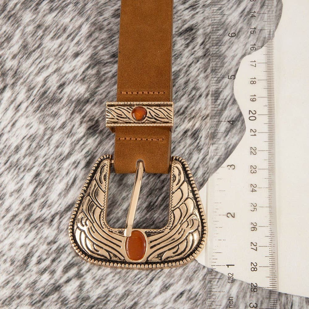 Concho Disc Vegan Leather Belt
