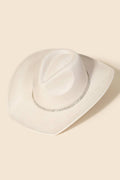 Rhinestone Studded Strap Western Cowboy Hat
