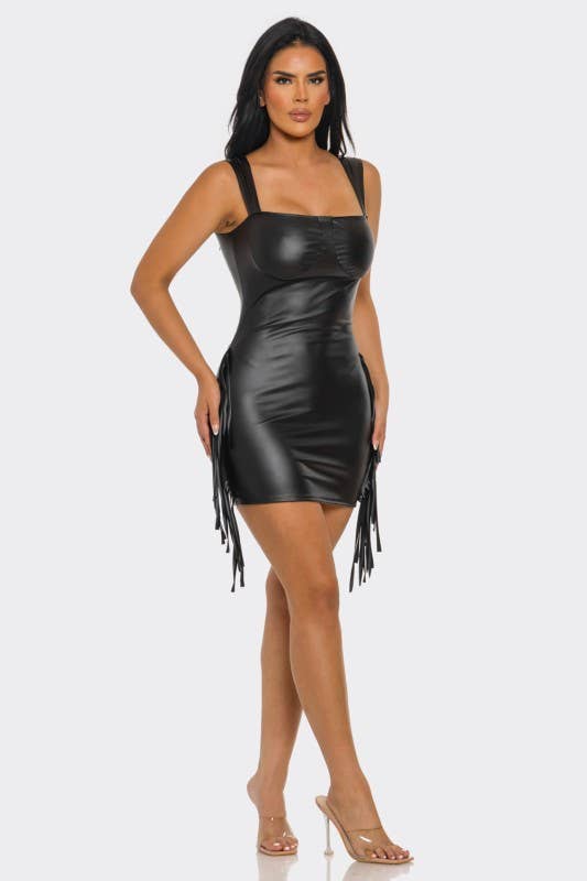 Toxica Fringe Mini Short Dress