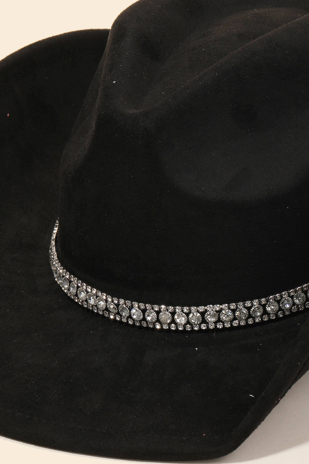 Rhinestone Studded Strap Western Cowboy Hat