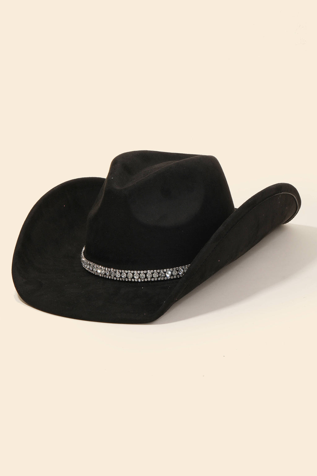 Rhinestone Studded Strap Western Cowboy Hat