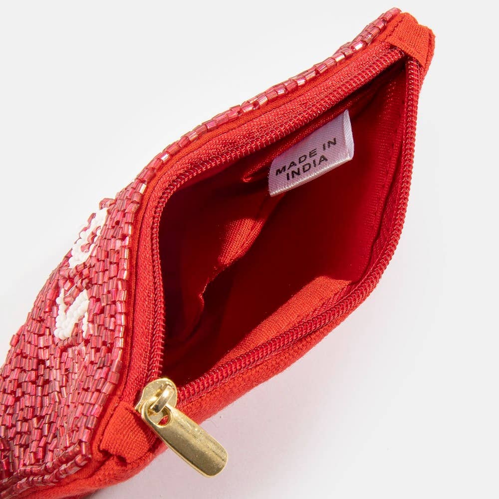 Tacos & Tequila Beaded Zip Coin Purse