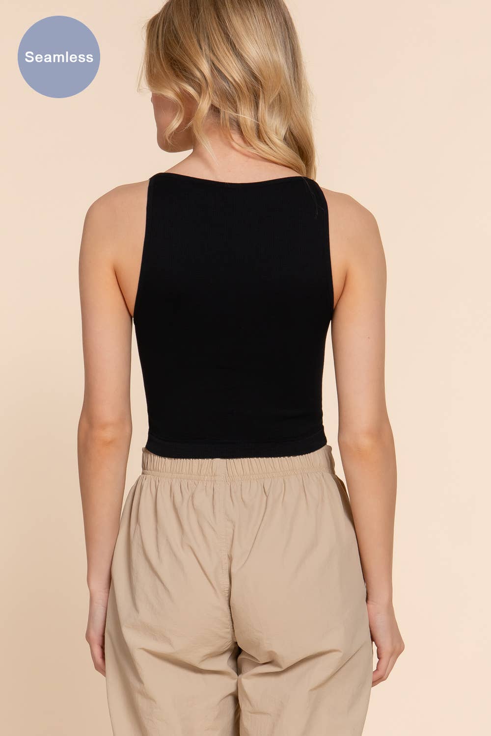 Crop Seamless Rib Tank Top