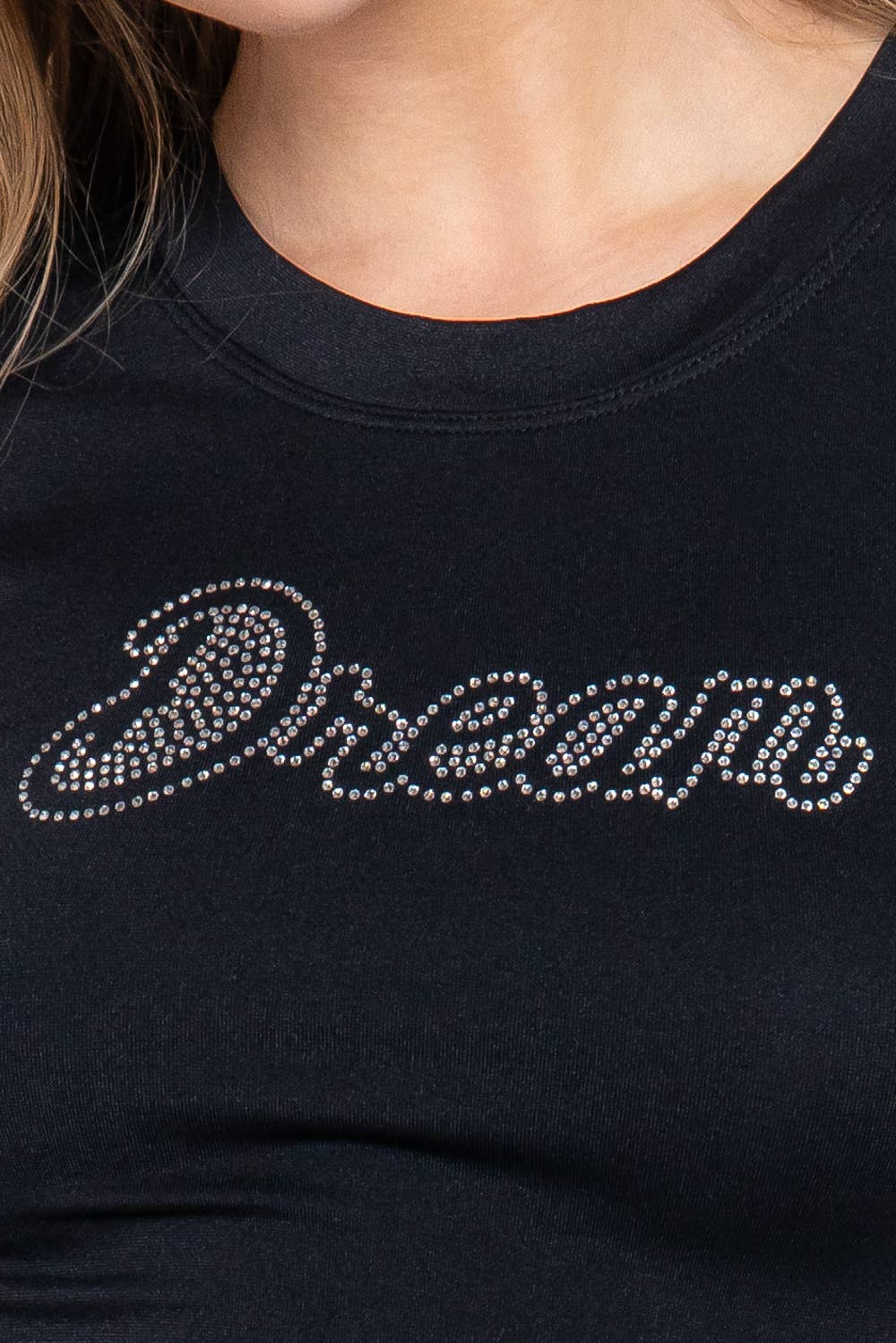 Short Sleeve Crystal Stone Dream