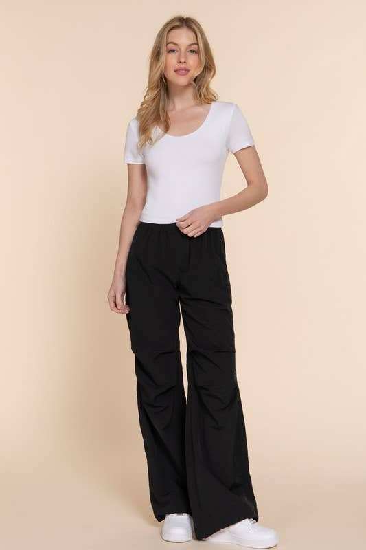 Short Slv Scoop Neck Double Layer Knit Top
