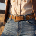 Concho Disc Vegan Leather Belt