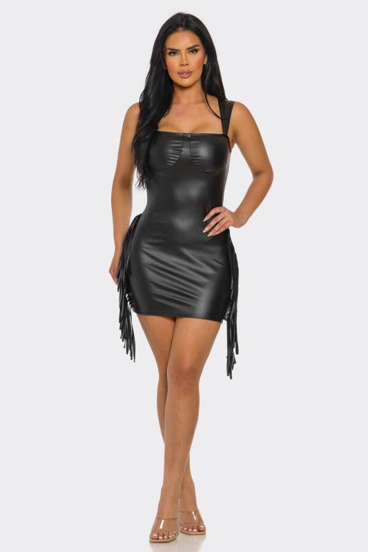 Toxica Fringe Mini Short Dress